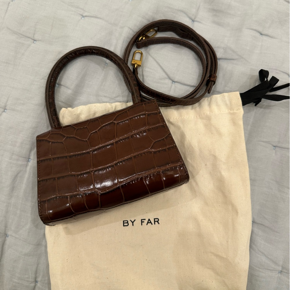BY FAR mini top handle bag